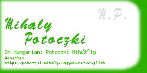 mihaly potoczki business card